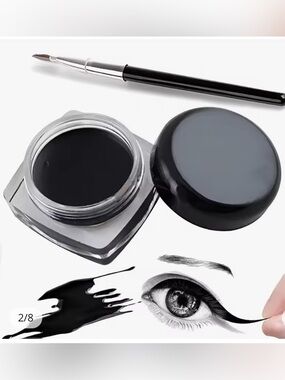 Black Eyeliner Cream Waterproof Beauty Cosmetics Long Lasting Eyeliner Gel